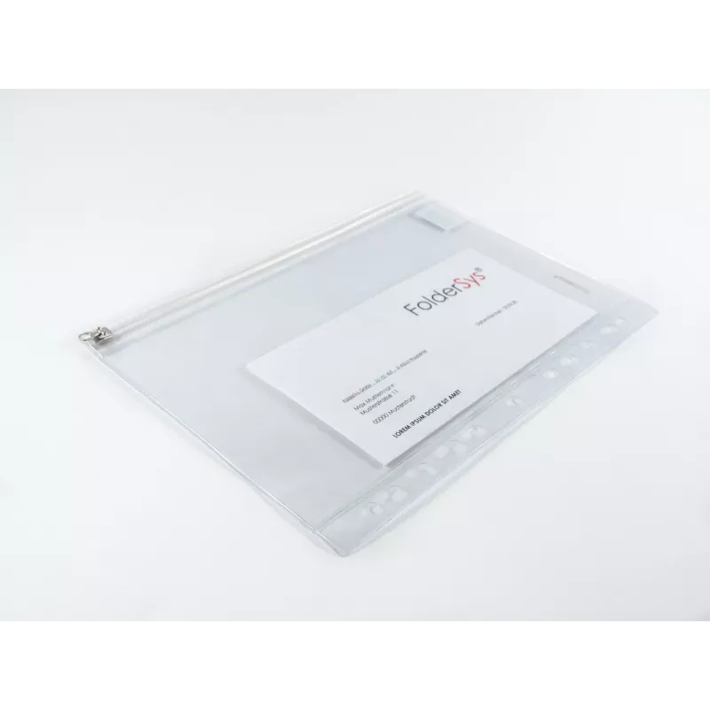 FolderSys Funda de recopilación de documentos 40410-00 213/190x305mm PVC Transparente