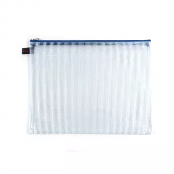 FolderSys Carpeta de documentos con cremallera A4 Transparente
