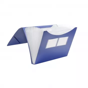 FolderSys Archivador de fuelle 12 compartimentos Azul