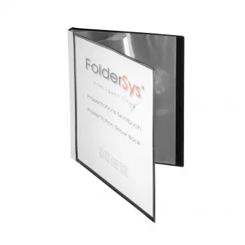 FolderSys Carpeta de presentación A4 Negra con 10 fundas