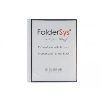 FolderSys Carpeta de presentación A4 Negra 20 bolsas