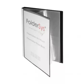 FolderSys Carpeta de presentación A4 Negra 40 fundas