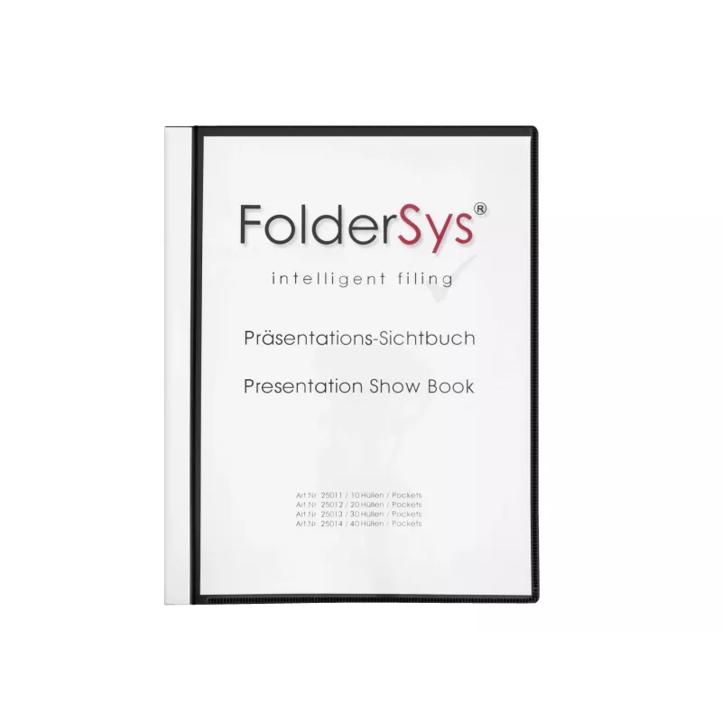 FolderSys Carpeta de presentación A4 Negra 40 fundas