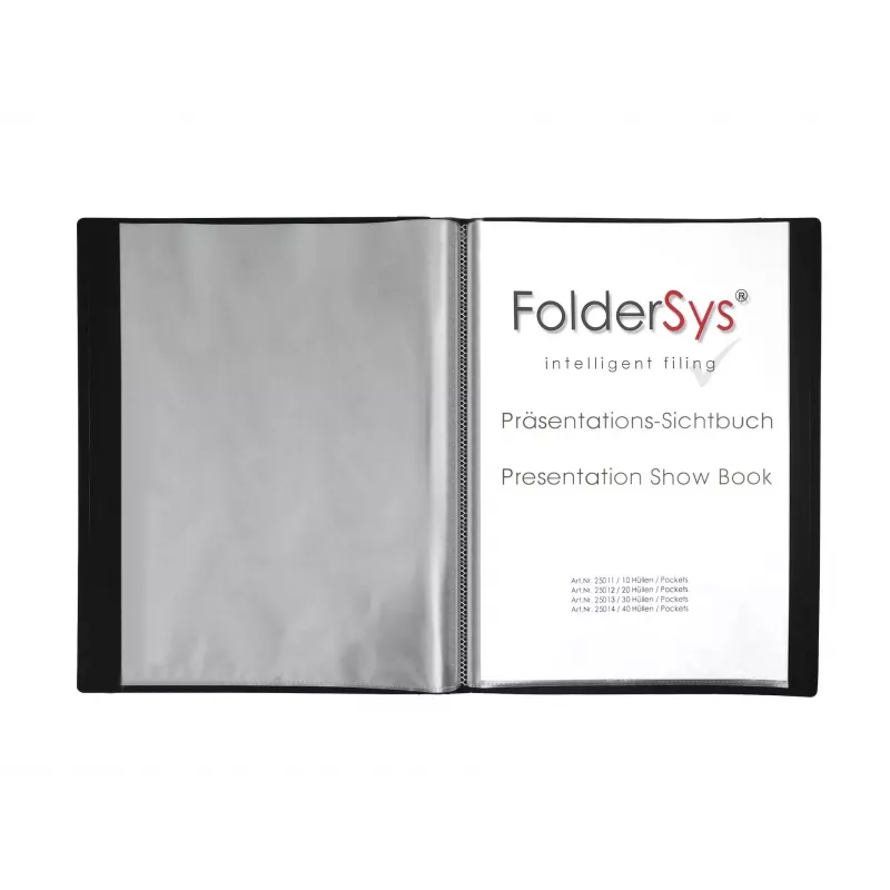 FolderSys Carpeta de presentación A4 Negra 40 fundas