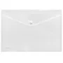 FolderSys fundas para documentos A4 de PP transparentes con botón de presión, pack de 10