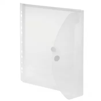 FolderSys carpetas de archivo de expansión A4 transparente margen de archivo fuelle 20 mm pack de 10