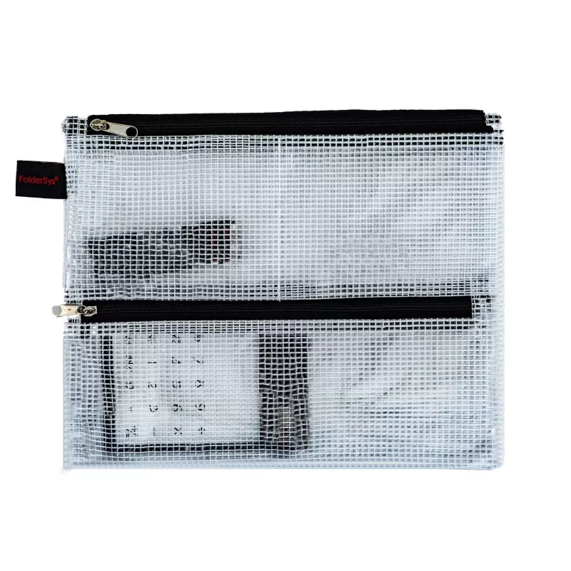 FolderSys bolsa con cremallera A5 transparente pack de 10