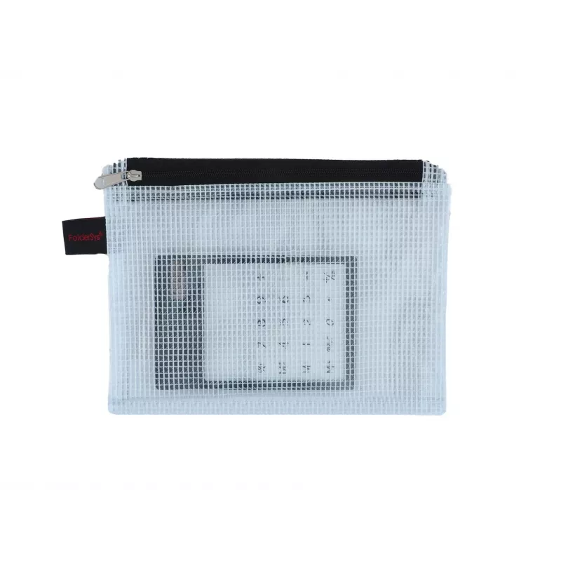 FolderSys A6 bolsa con cremallera transparente PVC