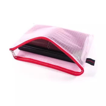 FolderSys 10 bolsas de documentos con cremallera A5 - PVC transparente