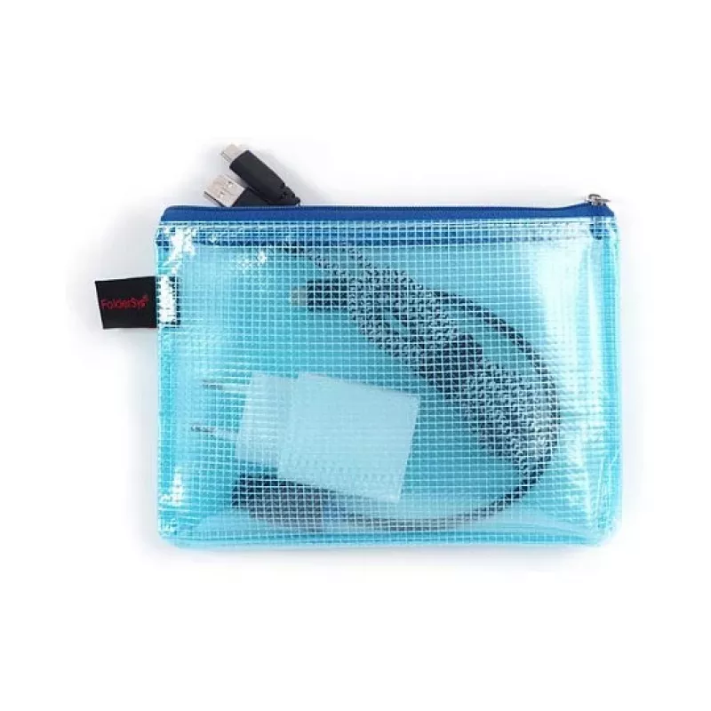 FolderSys 10 bolsas con cremallera A6 transparente