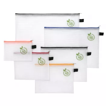 FolderSys Set de bolsas con cremallera 1x A6, B6, A5, B5, A4, B4