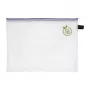 Foldersys Carpeta de documentos con cremallera A4 PVC transparente