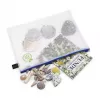 Foldersys Carpeta de documentos con cremallera A4 PVC transparente