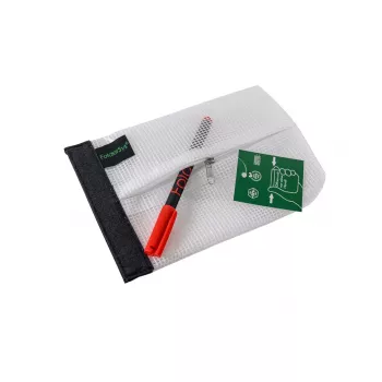FolderSys SnapBag DIN A6 carpeta de documentos transparente sin PVC con costura negra