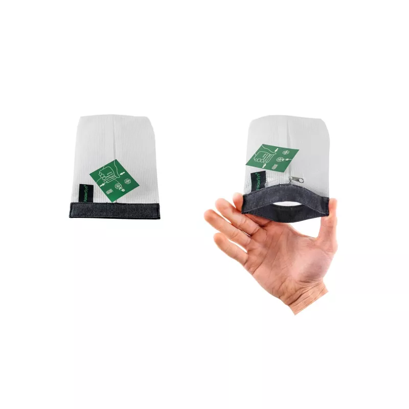 FolderSys SnapBag DIN A6 carpeta de documentos transparente sin PVC con costura negra