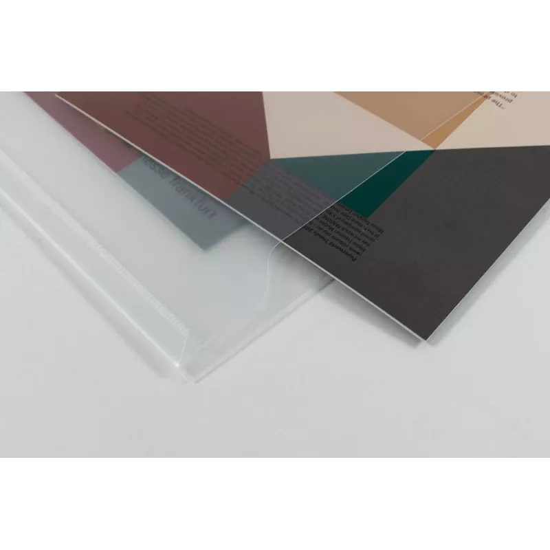 FolderSys Funda de doble vista A5 horizontal con cierre de velcro incolora mate