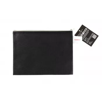FolderSys Bolsa con cremallera A5 negra opaca de PP no tejido 190 x 255 mm