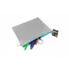 FolderSys Bolsa con cremallera A4 gris opaca de PP no tejido 270 x 350 mm
