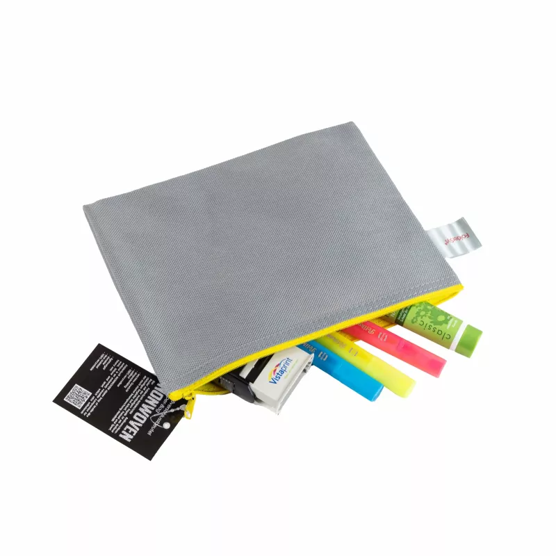 FolderSys A5 bolsa con cremallera gris opaca de PP no tejido 190 x 255 mm