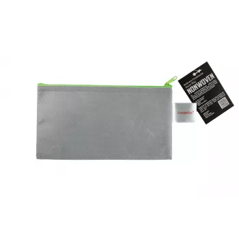 FolderSys Bolsa con cremallera DL gris opaca de PP no tejido 120 x 220 mm