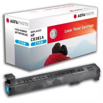AGFAPHOTO Cartucho de tóner compatible cian (HP 824A / CB381A) para HP Color LaserJet CM6030, CM6040, CP6015