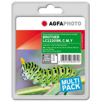AGFAPHOTO APB1220SETD Cartuchos de tinta compatibles multipack pack de 4 negro amarillo cian magenta High Yield XL