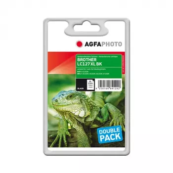 AGFAPHOTO APB127BDUOD cartucho de tinta negro compatible, pack de 2, para Brother MFC-J4510DW