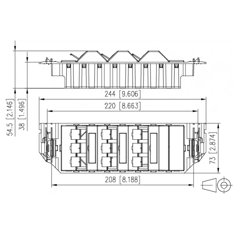 METZ CONNECT Módulo Keystone RJ45 Cat.6A blindado negro pack de 1