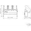 METZ CONNECT BTR E-DAT subway Marco modular de 3 puertos - Marco para conexiones