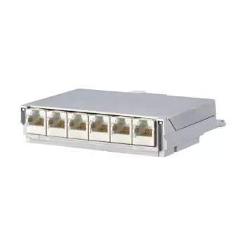 METZ CONNECT BTR E-DAT C6 6x8 AP Panel de parcheo distribuidor - CAT 6 - STP - gris - 1U - 19 pulgadas
