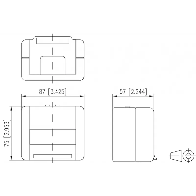 METZ CONNECT E-DAT Carcasa modular con 12 puertos, gris claro (RAL 7035), IP20, vacía