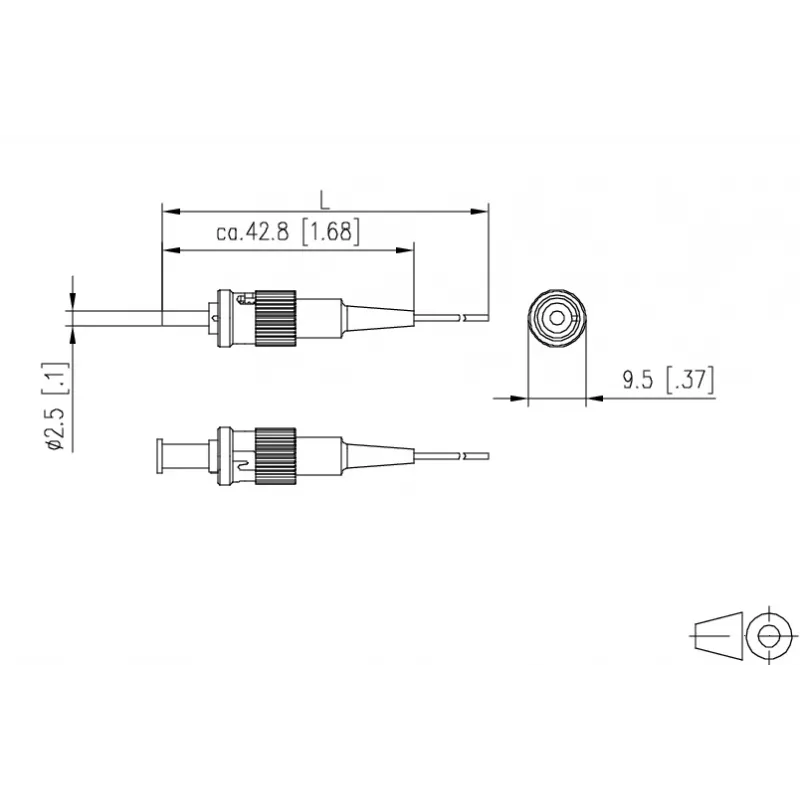METZ CONNECT 150M1AO0020E Cable de conexión de fibra óptica OM3 ST/PC 2 m Multi