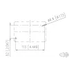 METZ CONNECT E-DAT Industry IP67 V5 toma de red de 2 puertos de superficie, aluminio, gris (1401060320ME)