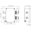 METZ CONNECT 1401010620ME caja de conexión Ethernet industrial, gris, metal, IP67, 124x78x57 mm