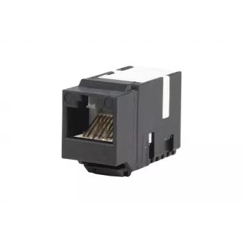 METZ CONNECT 130A10-29-I-B1 Plano negro conector hembra RJ45 Cat6A blindado módulo Keystone