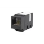 METZ CONNECT 130A10-29-I-B1 Plano negro conector hembra RJ45 Cat6A blindado módulo Keystone