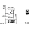 METZ CONNECT 130A10-29-I-B1 Plano negro conector hembra RJ45 Cat6A blindado módulo Keystone