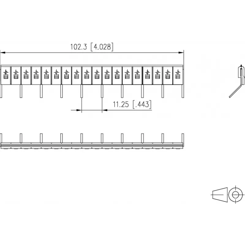 METZ CONNECT 850349-02 Bloque de conexión seccionable - 1 polo, conexión por tornillo, carril DIN, negro, IP20