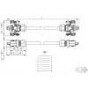 METZ CONNECT E-DAT Industry Cable de conexión V6 IP67 Cat6 SF/UTP 15m amarillo