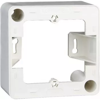 METZ CONNECT OpDAT marco de diseño 1 módulo sin tornillos blanco puro RAL 9010 85x43mm
