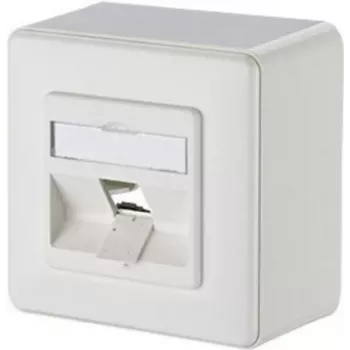 METZ CONNECT BTR 130B10D10002-E toma de red de superficie 1 puerto, vacía, blanco puro, 85x85x43mm