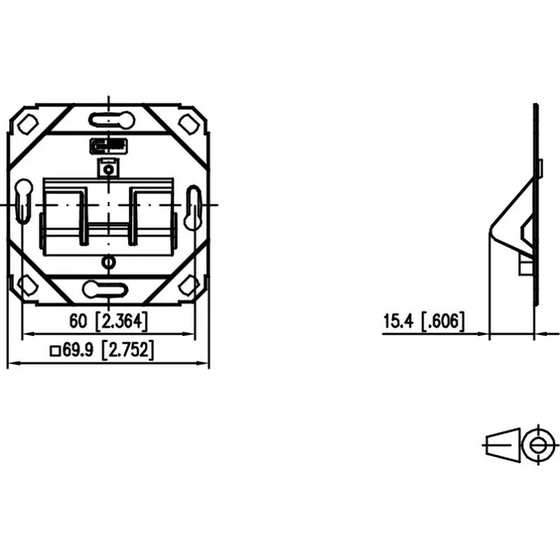 METZ CONNECT 130B20D11200KE toma de red empotrable keystone 1 puerto blanco puro