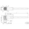 METZ CONNECT 142M2X90100 - 10 m - Cat6a - cable de conexión Industrial Ethernet M12