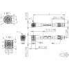 METZ CONNECT M12 2m 8 pines codificación X 142M2X19020