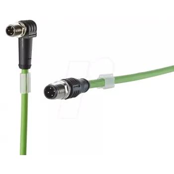 METZ CONNECT 142M1D19010 Cable de conexión Cat5e M12 1 m verde