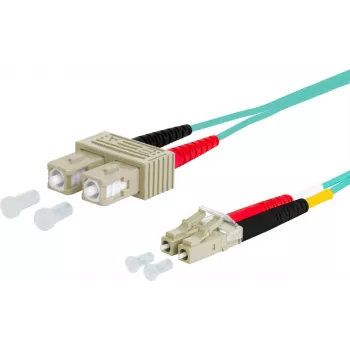 METZ CONNECT Cable de conexión OpDAT SC dúplex a LC dúplex OM3 5 m aqua