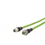 METZ CONNECT 142M2X12020 - 2 m - Cat6a - M12 - M12 - verde