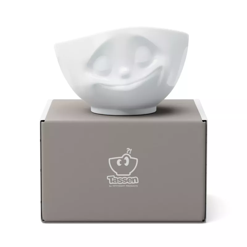 FIFTYEIGHT PRODUCTS Cuenco 500ml - Happy blanco