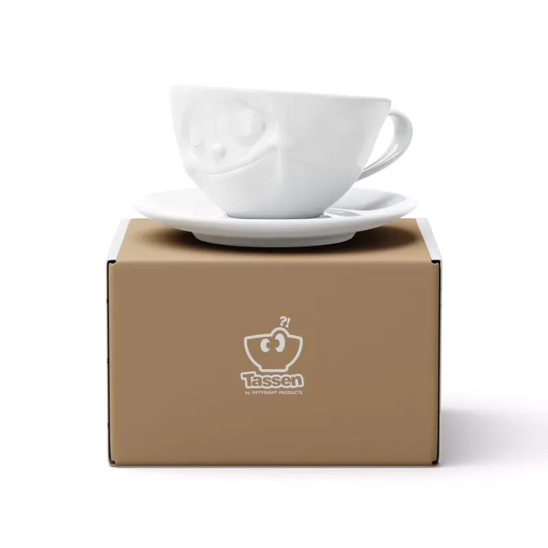FIFTYEIGHT PRODUCTS FIFTYEIGHT Taza de café 200ml - Happy blanco