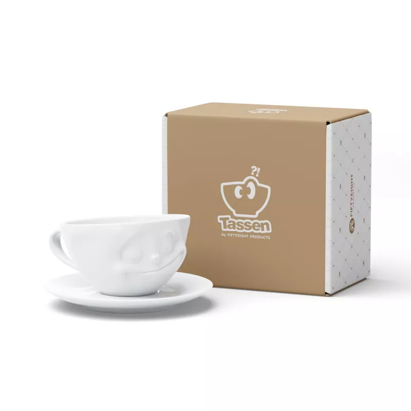 FIFTYEIGHT PRODUCTS FIFTYEIGHT Taza de café 200ml - Happy blanco